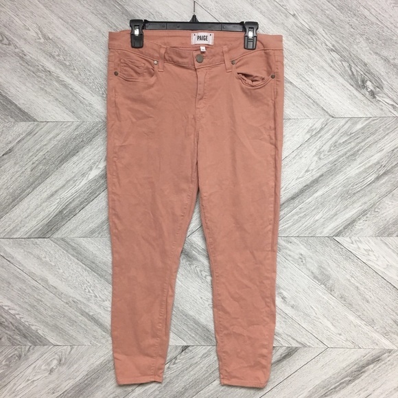 Paige | Verdugo Crop Skinny Jeans Ballet Pink 32 - Picture 3 of 8